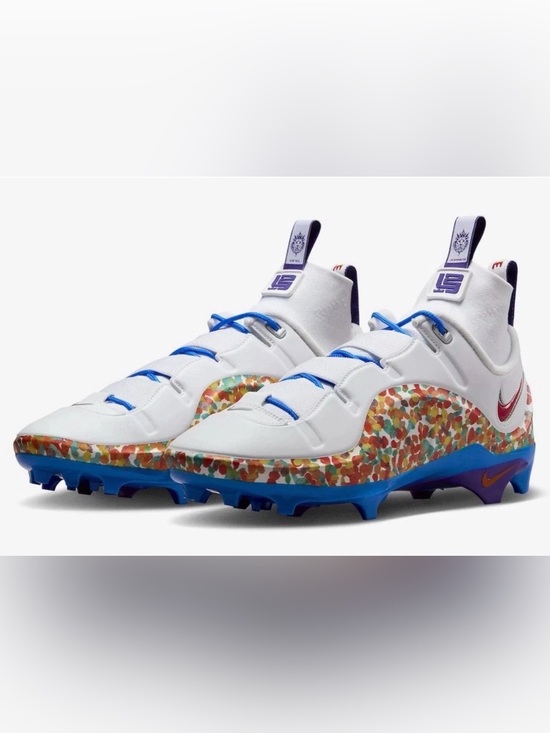 Nike Lebron Other - Nike LeBron IV 4 Menace 3 Fruity Pebbles  Football Cleats Men’s 10.5, NEW NWOT